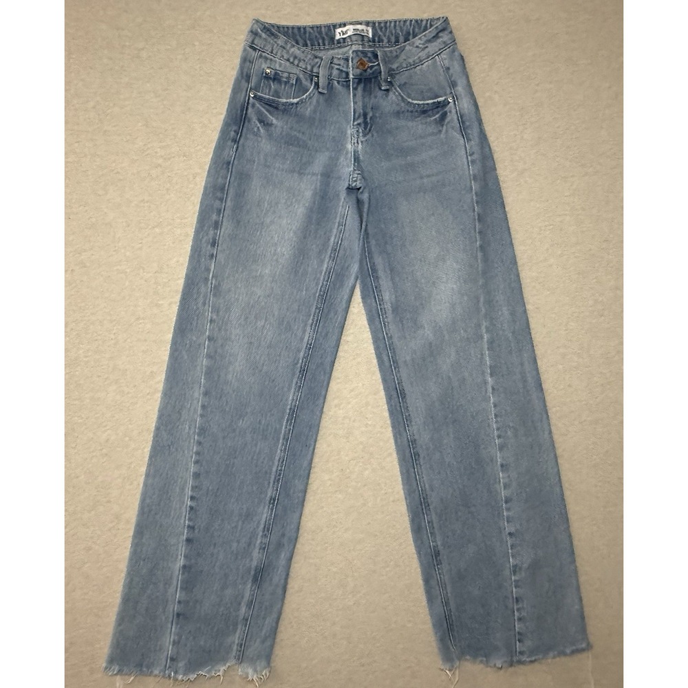 YMI Woman's Wide Leg Light Blue Wash Jeans Size 00/23